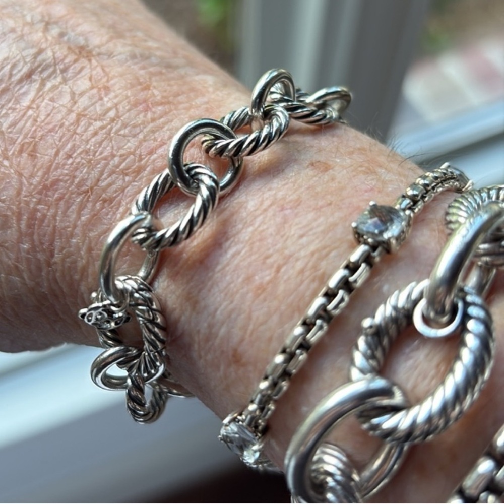 David Yurman Authentic Silver Cable Bracelet